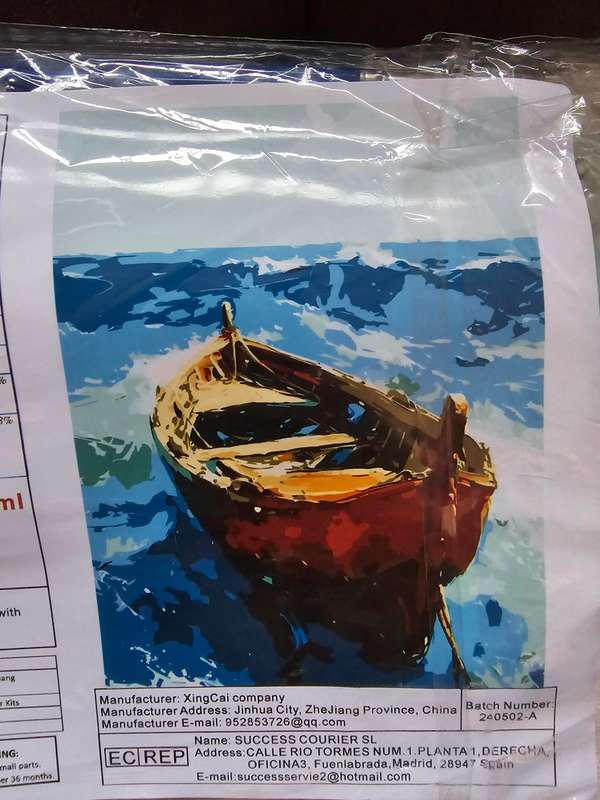 Paint By Numbers - Canvas, Paint - Boat on the waves