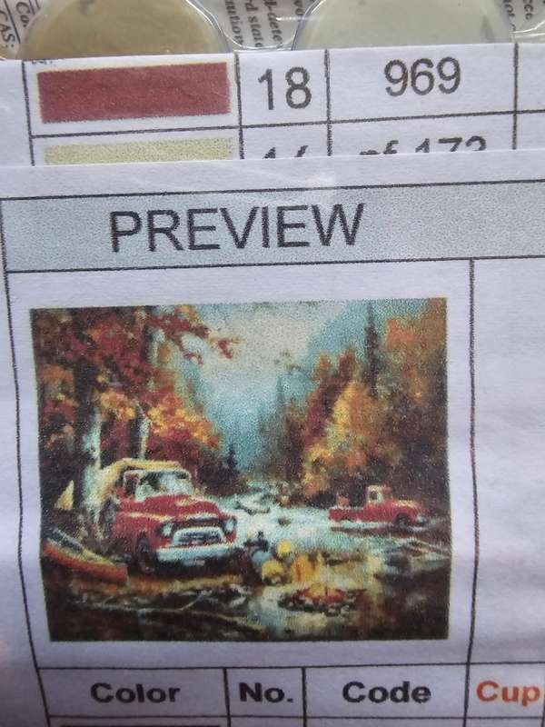 Paint By Numbers - Canvas, Paint - trucks in woodland scene