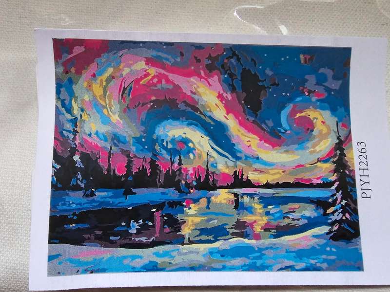 Paint By Numbers - Canvas, Paint - Aurora Borealis