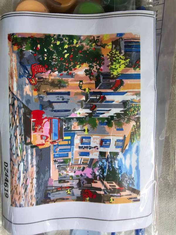 Paint By Numbers - Canvas, Paint - French Street Scene