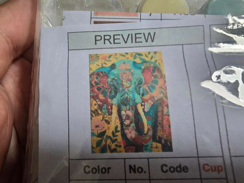 Paint By Numbers - Canvas, Paint - Colourful Elephant