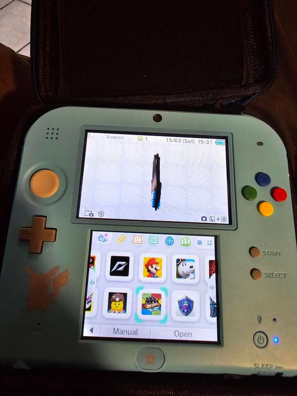 Pokemon Light Blue Limited Edition Nintendo 2DS Console - with hardshell case and 64gb card