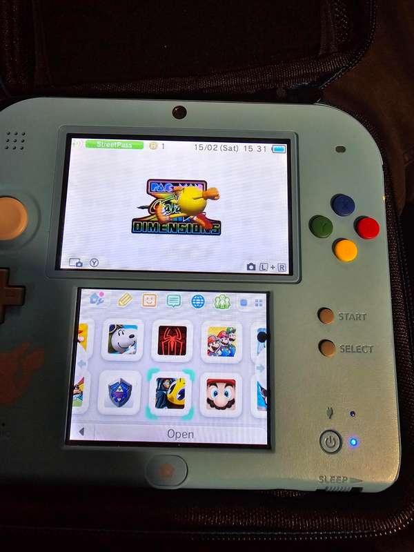 Pokemon Light Blue Limited Edition Nintendo 2DS Console - with hardshell case and 64gb card