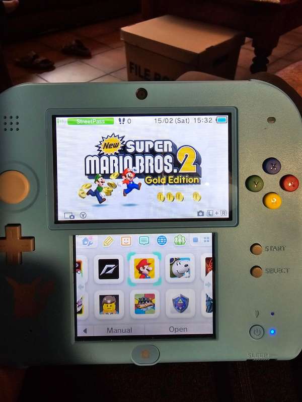 Pokemon Light Blue Limited Edition Nintendo 2DS Console - with hardshell case and 64gb card