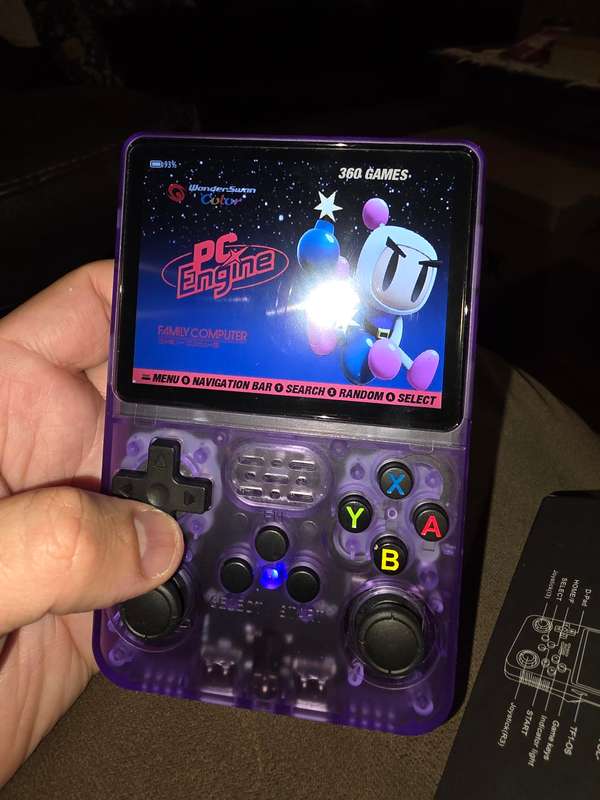 R36s - 64GB Gaming Console - with Retro console emulators and roms [purple]