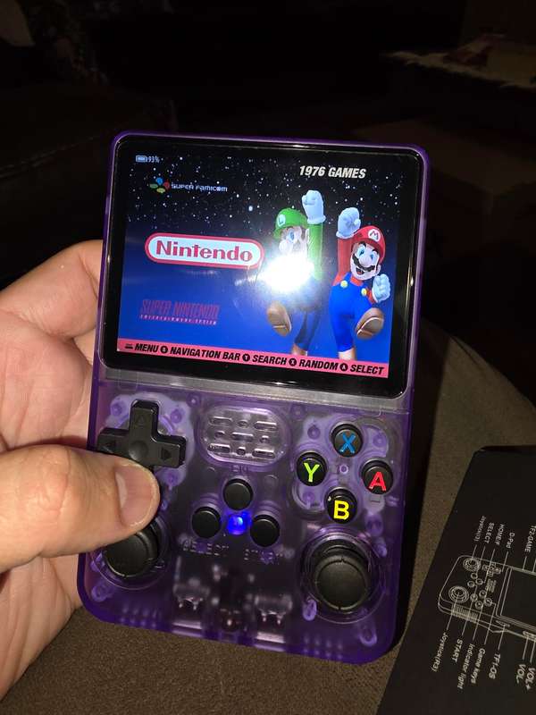 R36s - 64GB Gaming Console - with Retro console emulators and roms [purple]