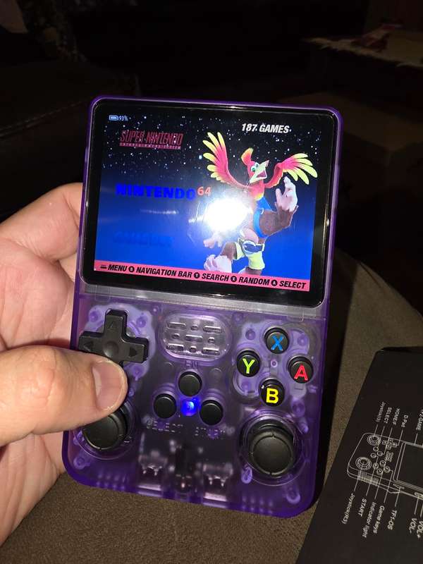 R36s - 64GB Gaming Console - with Retro console emulators and roms [purple]