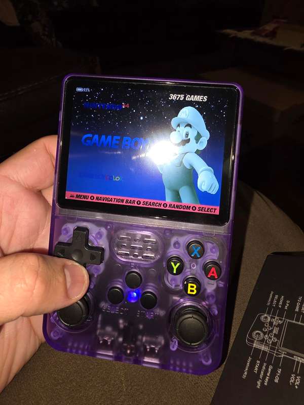 R36s - 64GB Gaming Console - with Retro console emulators and roms [purple]