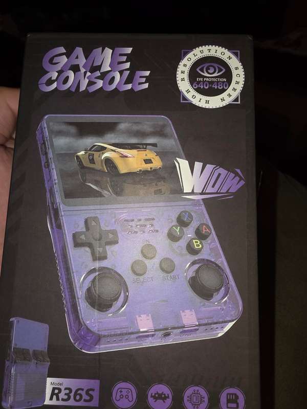 R36s - 64GB Gaming Console - with Retro console emulators and roms [purple]