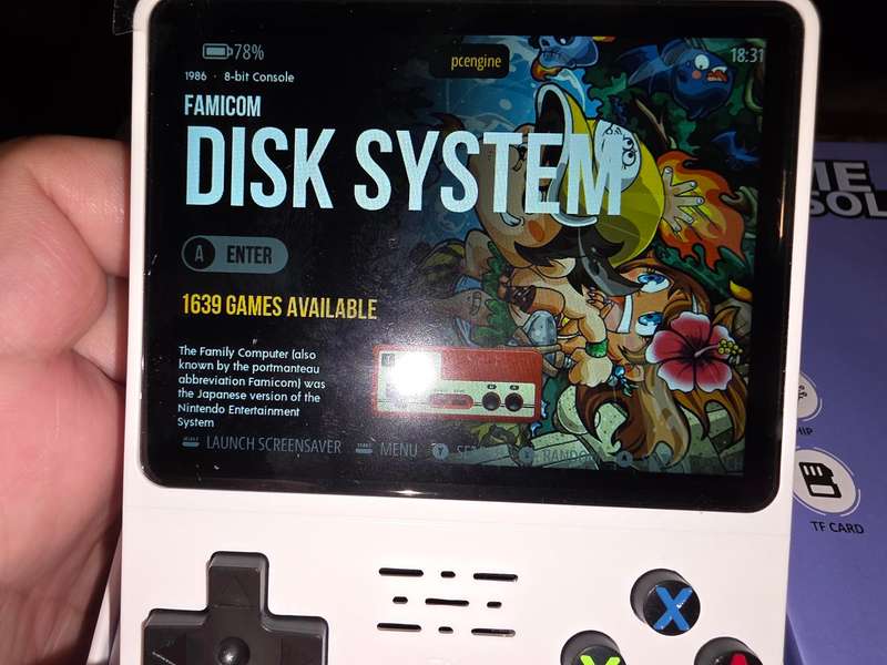 R36s - 64GB Gaming Console - with Retro console emulators and roms (white)