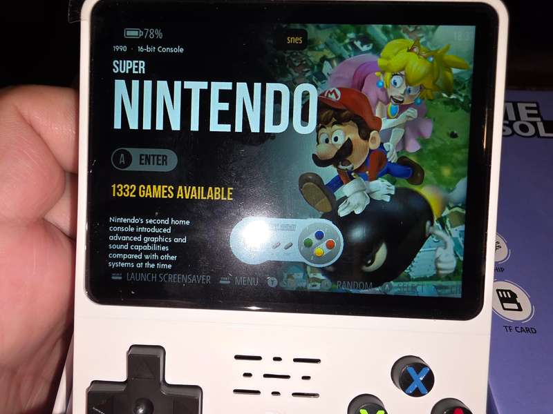 R36s - 64GB Gaming Console - with Retro console emulators and roms (white)