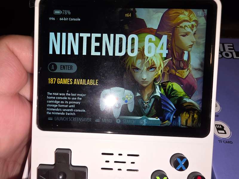 R36s - 64GB Gaming Console - with Retro console emulators and roms (white)