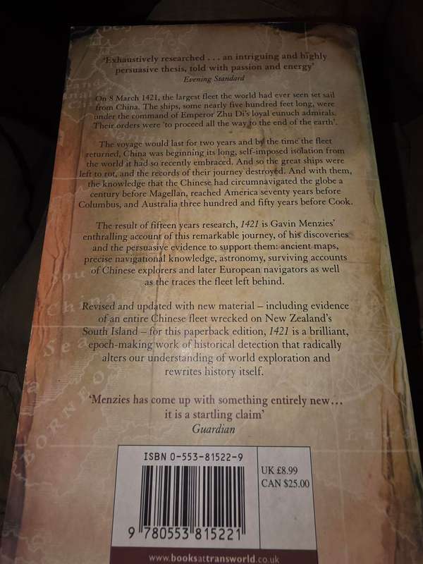 1421 - The year China discovered the World -Gavin Menzies