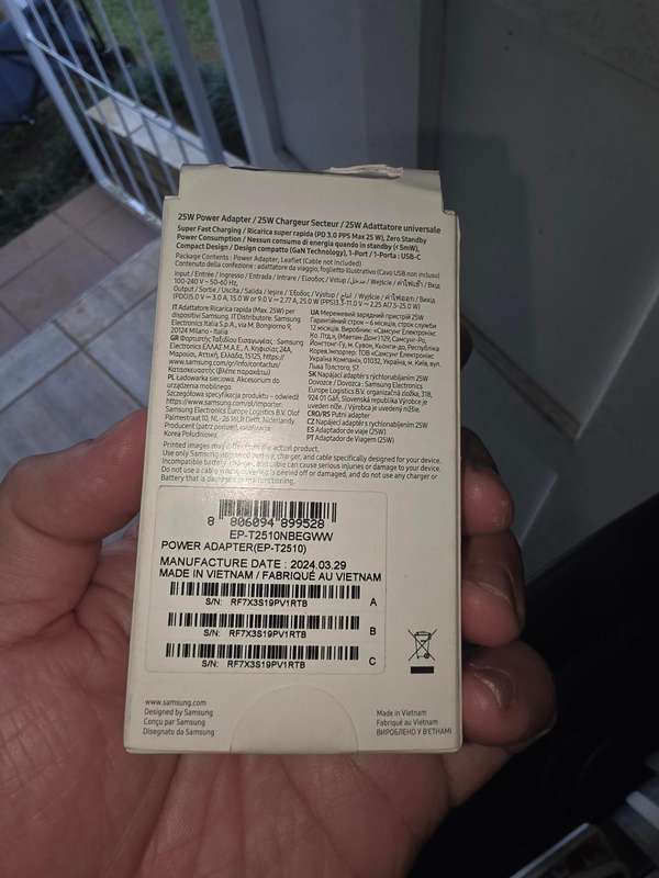 Genuine Samsung 25W Charging Block [R499]
