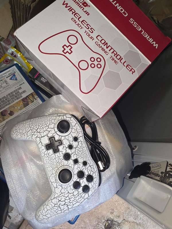 Gaminja - Wireless Controller - NS015 - Cracked White