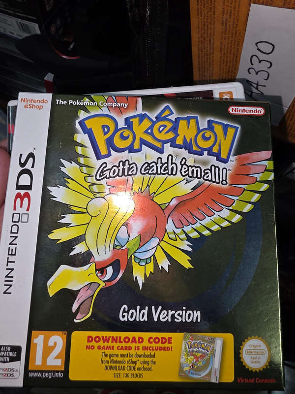 Pokemon GOLD code in the box edition Nintendo 3ds game .