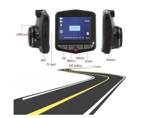 2.4 HD LCD Car DVR DASH Cam with Night Vision