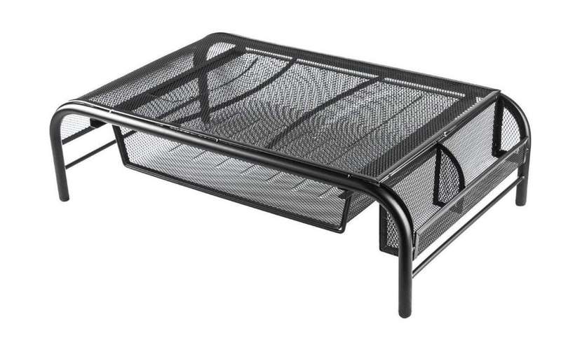 **BRAND NEW** Wire Mesh Computer Monitor Stand With Drawer Organizer