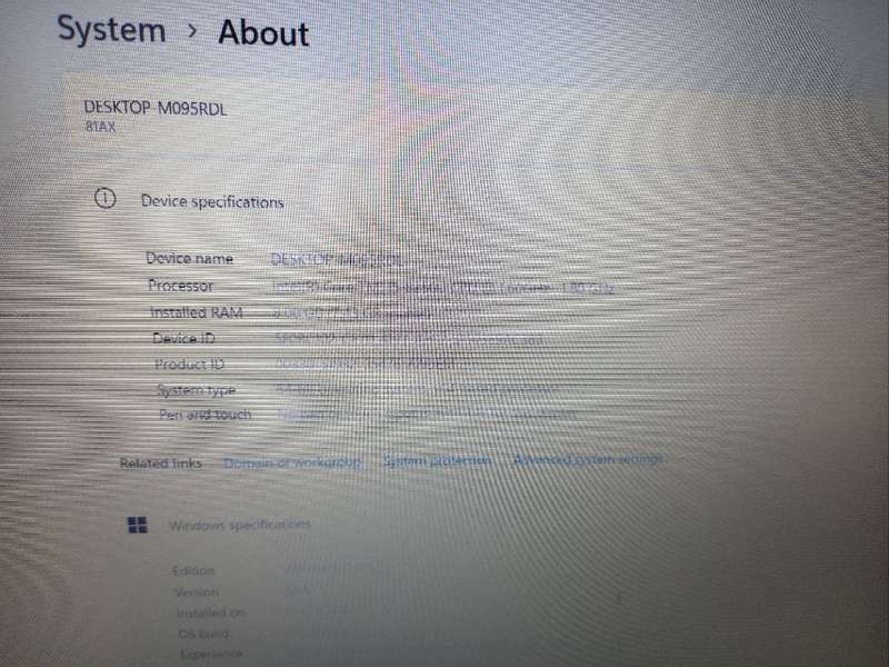 Lenovo V330 Intel i5 8th Gen 256GB SSD 8GB
