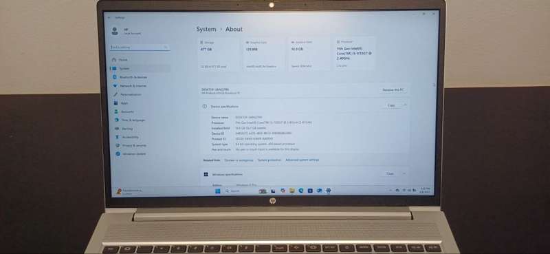 HP ProBook 450 G8 11th Gen Intel Core i5 Processor 16GB DDR4 RAM 512GB M.2 PCIe NVMe