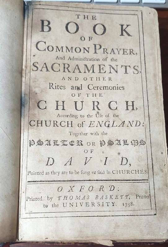 The book of Common Prayer and administration of the sacraments 1758