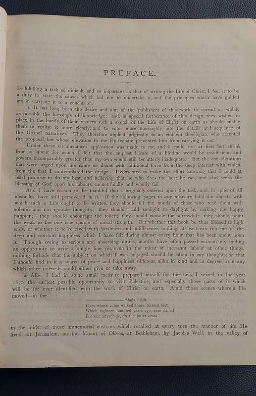 The Life of Christ by F.W. Farrar, D.D. Cassell & Co. Ltd. 1891