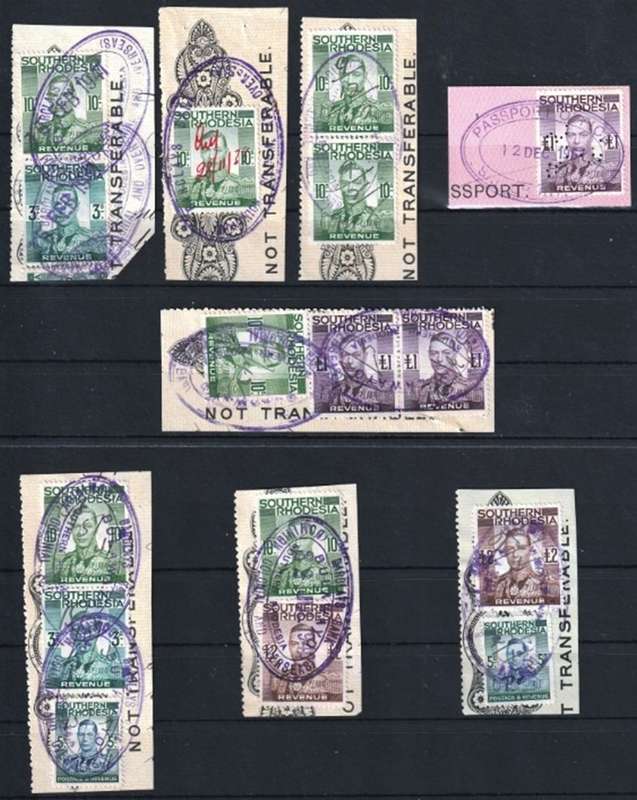 SOUTHERN RHODESIA - KGVI - FINE USED REVENUES - CV  R 1,815.00 - VIEW BELOW