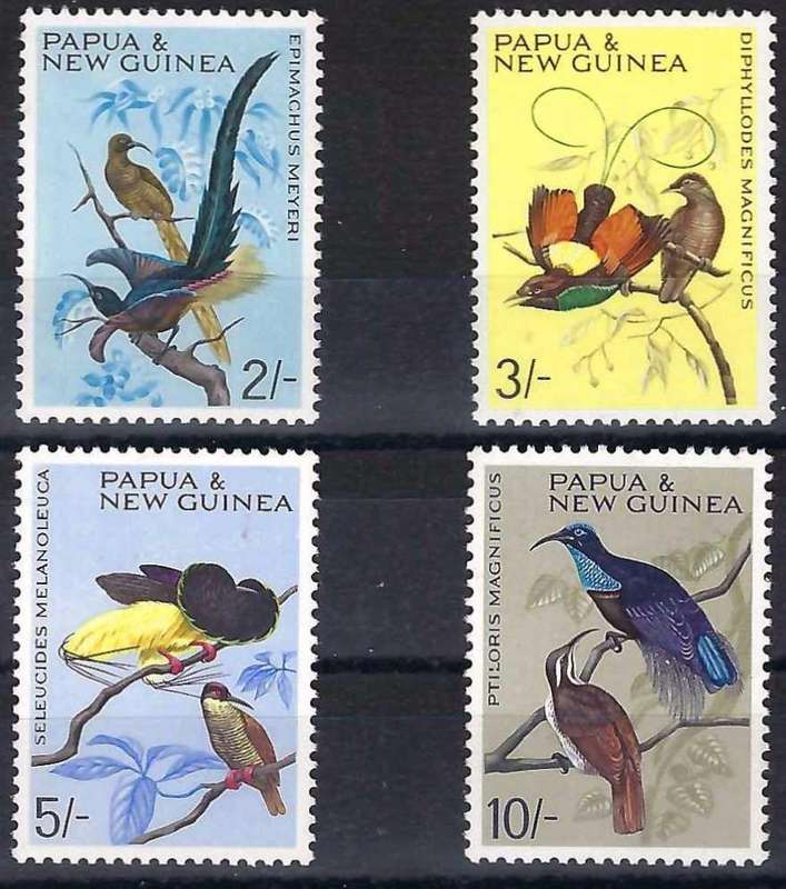 PAPUA & NEW GUINEA - 1964 - SELECTION OF BIRDS - HIGH VALUES - SG 67, 69-71 - CV - R 265.00