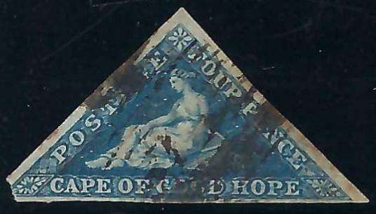 COGH - 4d BLUE TRIANGLE - 3 MARGINS - CLIPPED CORNER - SACC 6a - CV  R 1,600.00