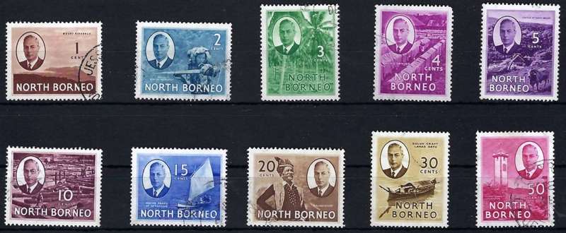 NORTH BORNEO - 1950 - KGVI - MINT/USED GROUP TO 50c - VIEW BELOW