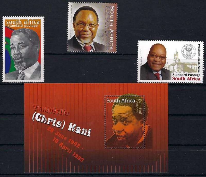 RSA - 3 PRESIDENTS & CHRIS HANI - SACC 1536, 1931, 1986, 1207 - CV - R 200.00 - VIEW BELOW