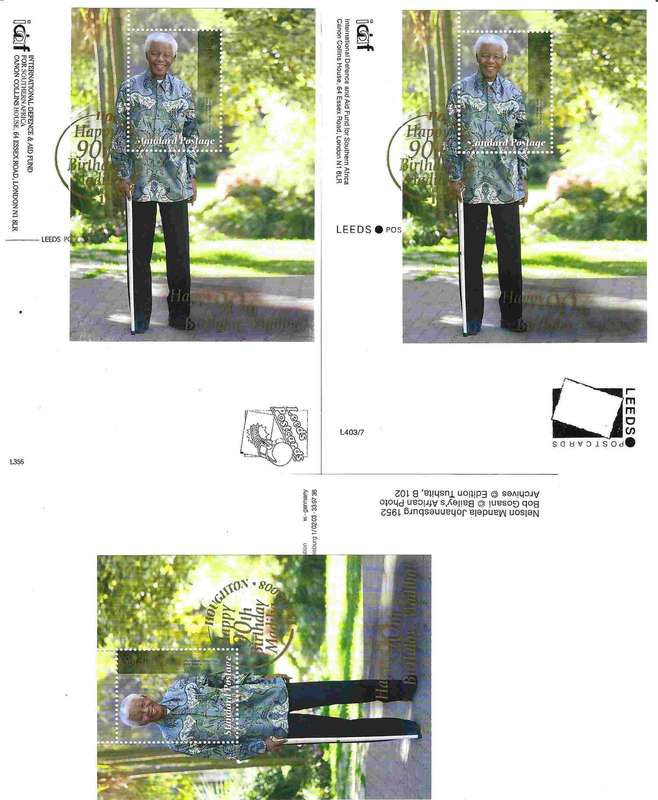 RSA - NELSON MANDELA - 90th BIRTHDAY - POSTCARDS