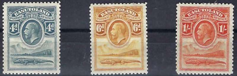 BASUTOLAND - 1933 - KGV  - 4d, 6d + 1/-  LMM - SACC 4, 6-7 - VIEW BELOW