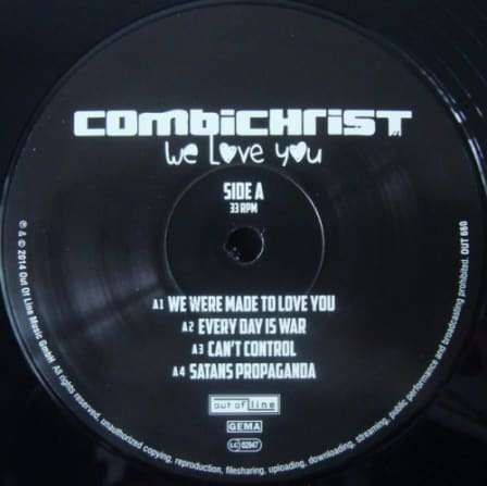 COMBICHRIST We Love You 2 X Vinyl LP + CD 2014 German Pressing [Electronic EBM Industrial]