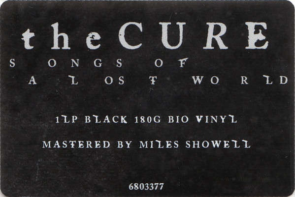THE CURE Songs of the Lost World LP Vinyl Record