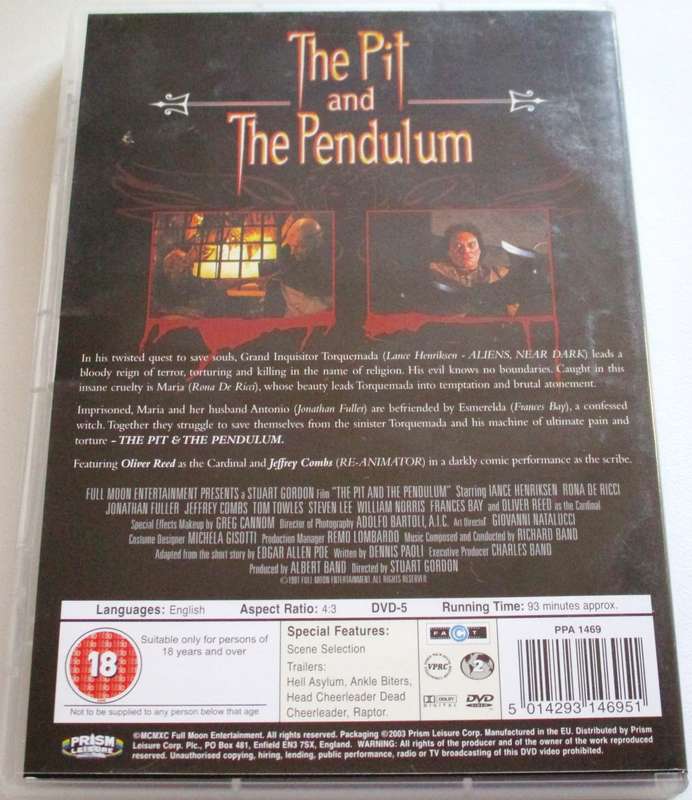 THE PIT AND THE PENDULUM DVD [BBOX 13]