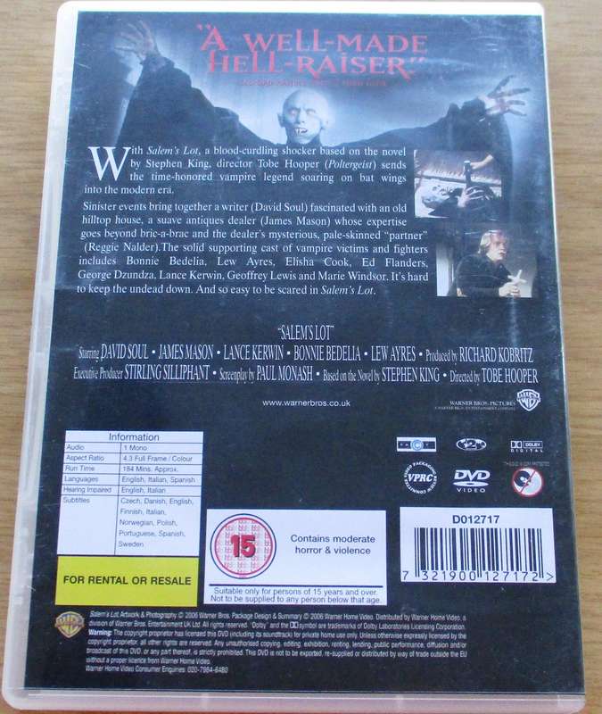 SALEM'S LOT DVD [BBOX 6] Region 2