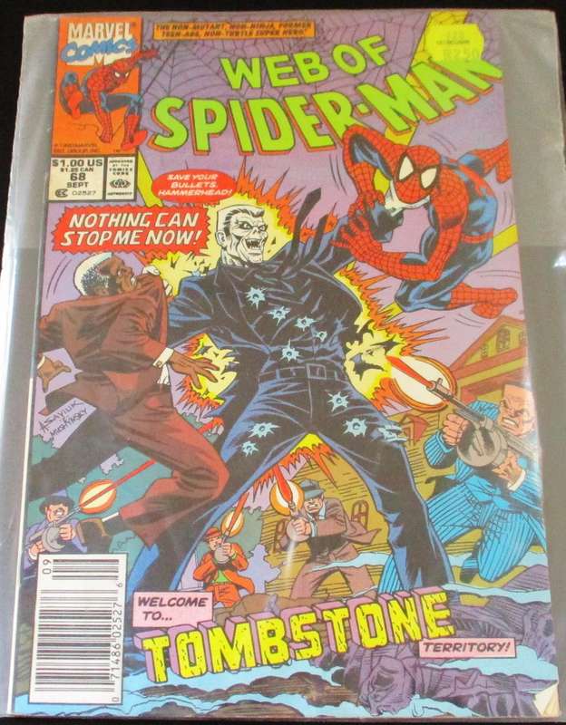 MARVEL COMICS Web of SPIDER-MAN Welcome to Tombstone Territory! Comic #68 Sep 1990 [Comic Box 1]