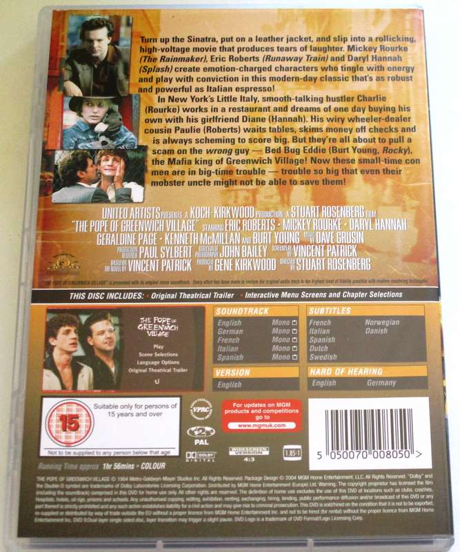 POWER Richard Gere Gene Hackman DVD [BBOX 13] Region 1