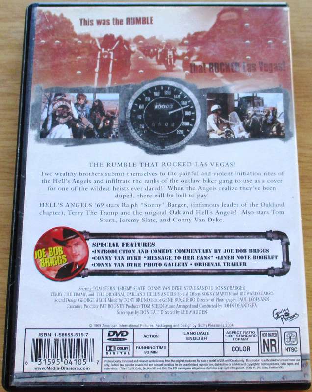 THE HELL'S ANGELS 69 DVD [BBOX 7] Region 1
