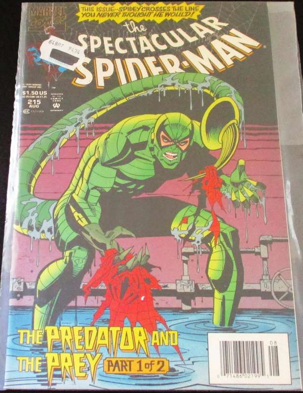 MARVEL COMICS THE SPECTACULAR SPIDER-MAN The Predator and the Prey #215 Aug 1994 [Box 1]