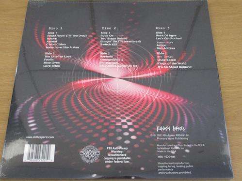 DEF LEPPARD Mirror Ball Live & More CLEAR 3xLP VINYL Record