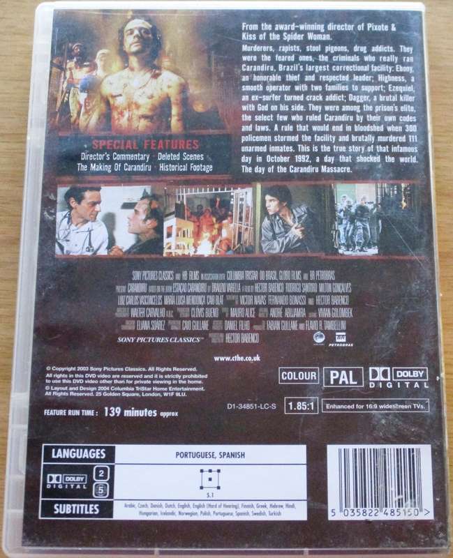 CARANDIRU DVD [BBOX 7] Region 2