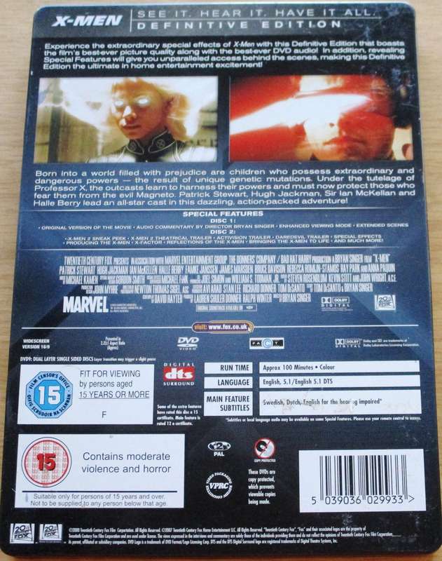 X-MEN Definitive Edition STEELBOOK DVD [BOX SET SHELF] Region 2