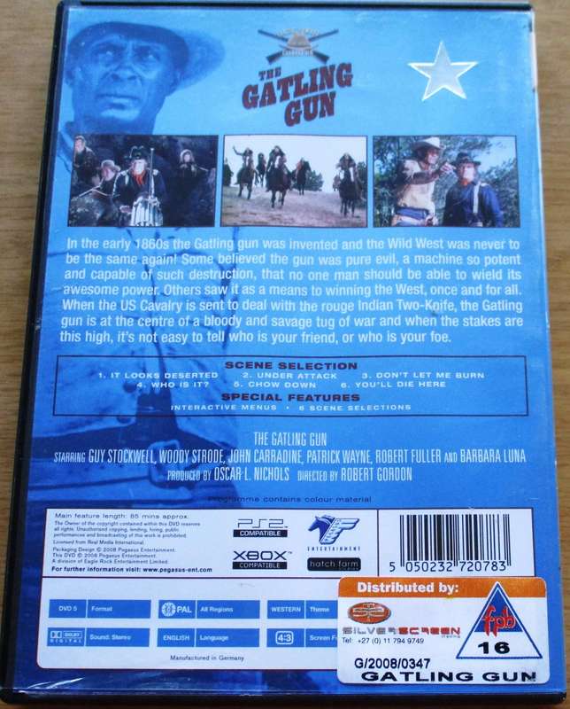 THE CATLING GUN DVD [BBOX 8] Region FREE
