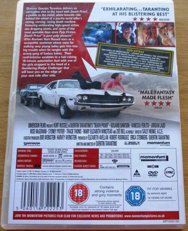 DEATH PROOF  DVD [BBOX 8] Region 2