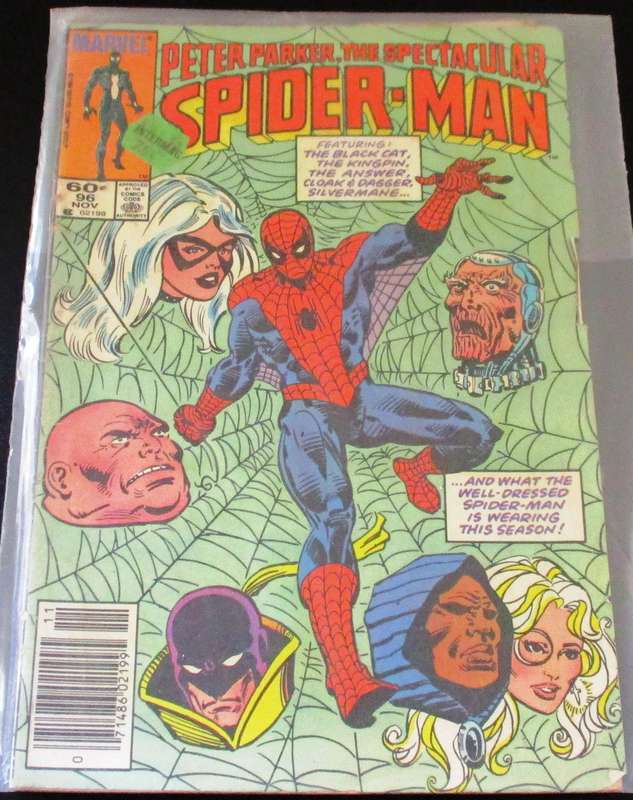 MARVEL PETER PARKER THE SPECTACULAR SPIDER-MAN featuring The Black Knight #96 Nov 1984 [Box 1]