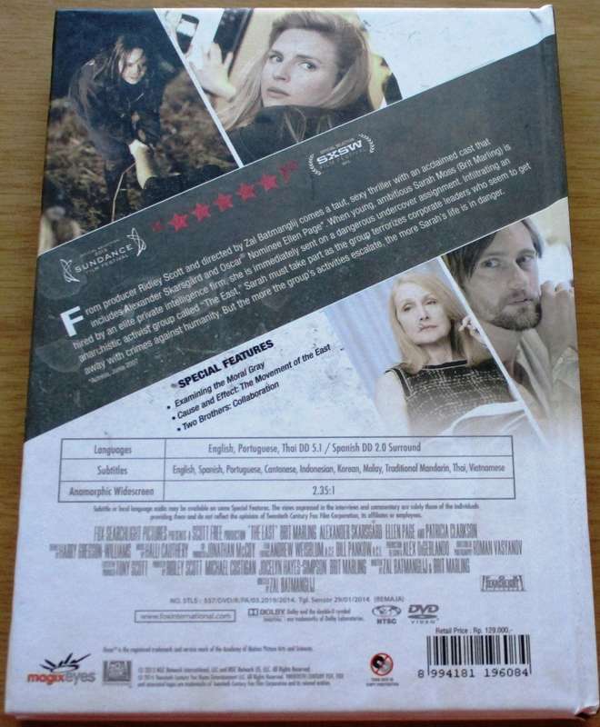 THE EAST Brit Marling Ellen Page DVD  [BBOX 8] Region 3