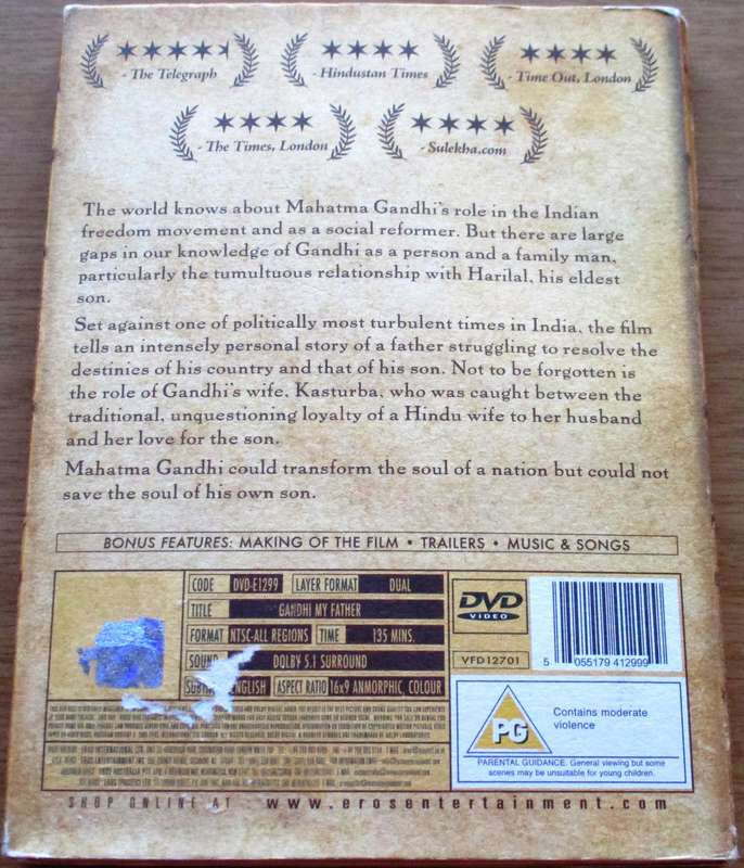 GANDHI MY FATHER DVD+CD   [BBOX 8] Region free