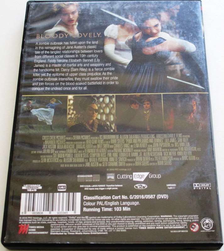 PRIDE + PREJUDICE + ZOMBIES DVD [BBOX 8]